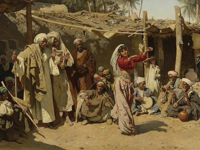 1834-Leopold Carl Müller - Gli ammiratori di An Almée (Egyptische Tänzerin)